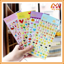 custom mini puffy stickers with different design, selling product in alibaba